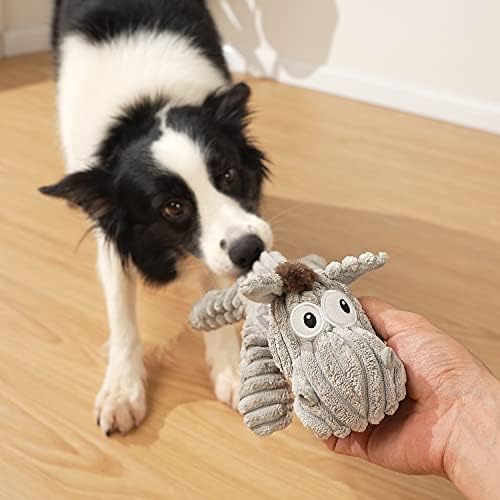 Sedioso Dog Toy, Unstuffed Plush Toy for Large Breed, Cute Squeaky Dog Toys with Crinkle Paper, Big Puppy Chew Toys for Small, Middle, Large Breed