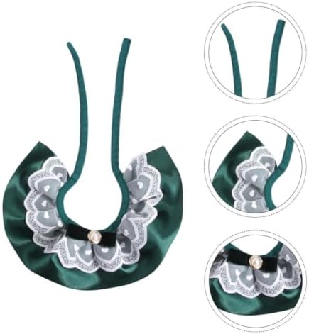 Cat Lace Neck Tie Collar with Pearl Bow for Photo Shoots