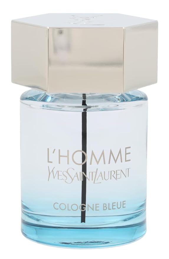 YVES SAINT LAURENT L'homme Cologne Bleue For Men Eau De Toilette Spray, Multicolor, aromatic aquatic, 3.3 Fl Oz