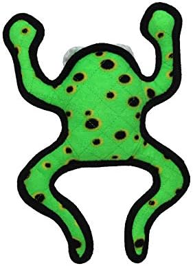TUFFY - World's Tuffest Soft Dog Toy - Desert Phrog Leaping - Squeakers - Multiple Layers. Made Durable, Strong & Tough. Interactive Play (Tug, Toss & Fetch). Machine Washable & Floats