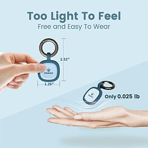Pawaii Dog ID Tag, and Dog Collar and Leash Set(Deep Blue)