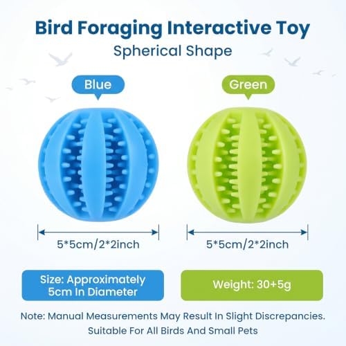 2 Pack Foraging Toys for Birds, Small Animals Slow Feeder