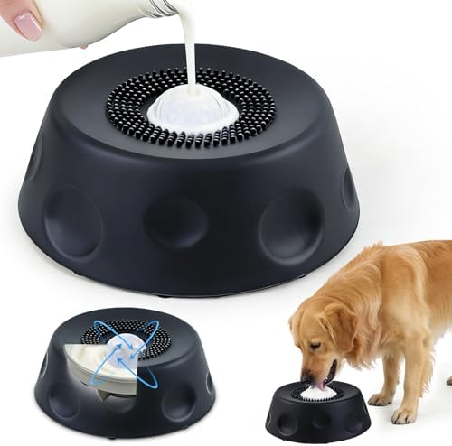 Zenflux Dog Licking Bowl with Rolling Ball, Dog Lick Bowl for Liquid Treats