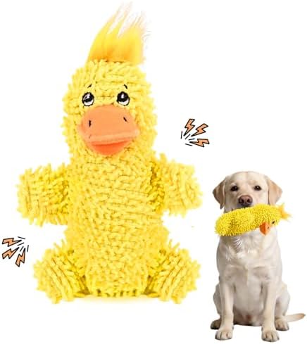 Dog Toys Puppy Toys Cute Squeaky Dog Toy, Shaking Squeaky - Stuffed Plush Animal to Keep Them Busy for Small Medium Large Dogs for Birthday Gift (Yellow Duck)