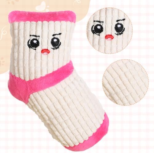 3 Pcs Dog Toy Funny Dog Chew Toys Plush Sock Interactive Toy Good for Dental Health Stuffed Socks Dogs Chewing Toys for Puppy Small Medium Dogs Chew Molar