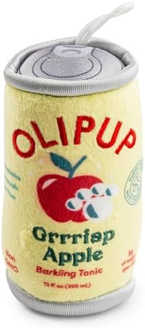 Haute Diggity Dog Olipup Plush Dog Toy, Drink Parody Stuffed Chew Toys