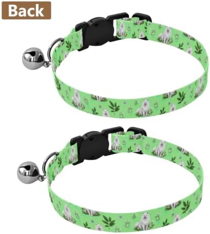 Dogs Green Plants Adjustable Buckle Small Dog Collar 2 Pack Lightweight Pet Collar for Cats and Dogs