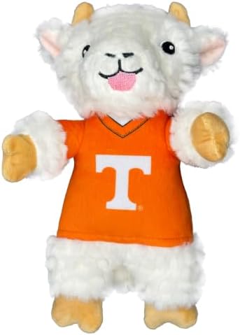 Pets First NCAA Tennessee Volunteers Goat Plush Toy for Dogs and Cats with Squeaker, Wearing a Team Jersey! Fun & Sporty Goat Shaped Dog Chew Toy, Interactive Pet Toy
