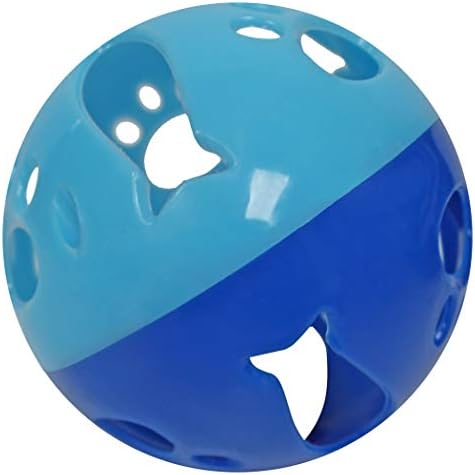 Large Cat Ball Toy with Bell – Blue (4", 1-Pack)