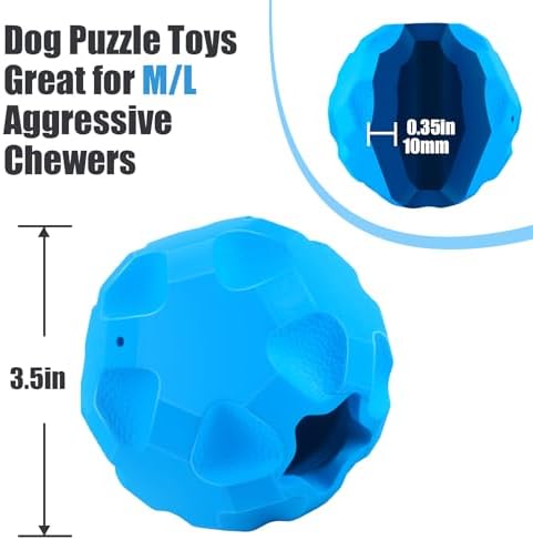 Rubber Treat Dispensing Cognitive Dog Toys for Aggressive Chewers Breed | Enrichment Toys for Large Dogs, Super Chewer Cognitive Dog Toys to Keep Them Busy, Treat Toy, Dog Puzzles for Large Dogs