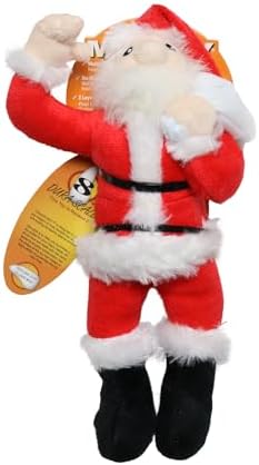 MIGHTY Tuffy 2 Pack Santa Ultra Durable Plush Dog Toy