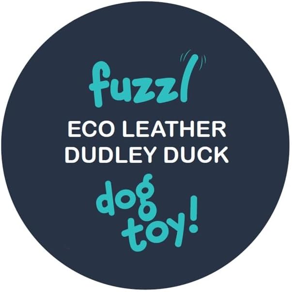 Fuzzl Eco Leather Dudley Duck Toy Natural and Tough Dog Toys - Long Lasting Chew Toys for Aggressive Chewers - Strong Dog Toy for Dogs and Puppy