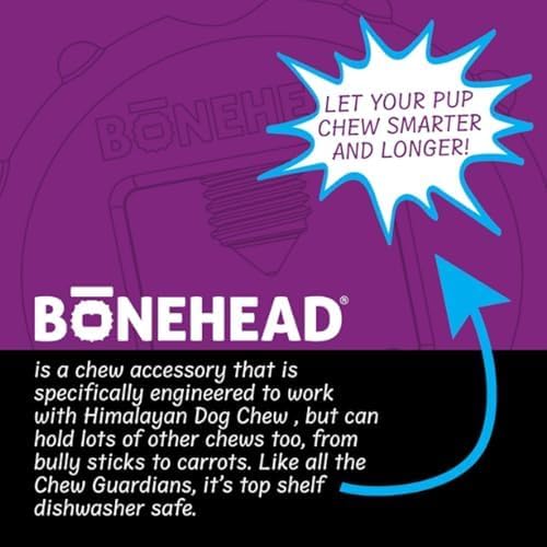 Himalayan Dog Chew Bonehead Dog Chew Holder, 1 Large Toy for Large Dogs