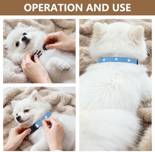 Blue Polka Dots Pet Collars 2 Pack Collar for Cats Adjustable 10.6 to 17.1 Inches