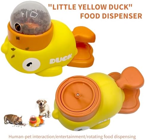 Interactive Duck Pet Treat Dispenser, Food Puzzle Toy, IQ Training Slow Feeder for Dogs and Cats