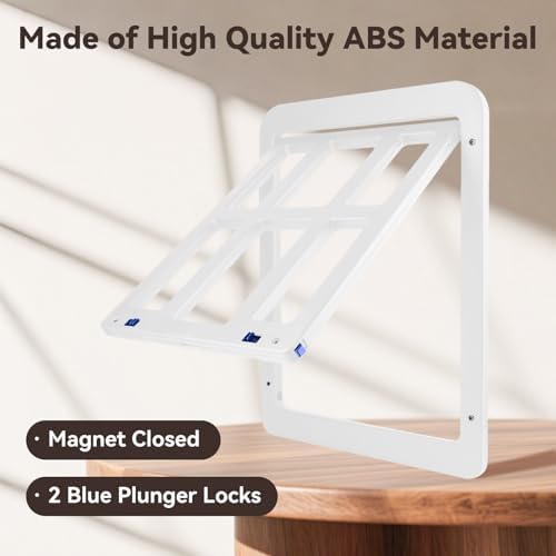 Cat Door for Screen Door with Magnetic Auto-Close, Dual Lockable Tabs Doggy Screen Door, Pet Easy Access for Sliding Screen Door & Window