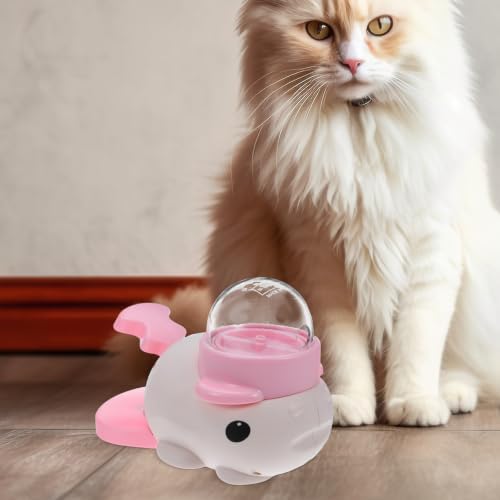 Healifty Dog Treat Dispenser and Rotating Food Dispensing Whale Shaped with Button Press Interactive Fun Slow Feeder Puzzle Portable and Convenient for Dogs for Training at Home
