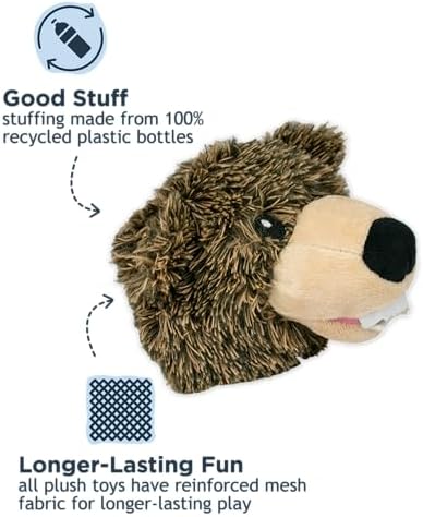 Tall Tails 2-in-1 Fetch Ball Dog Toy, Grizzly