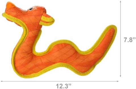 Tuffy® - DuraForce® : Dragon Dog Toy: Ultra Durable Plush Toy with Multiple Layers & Reinforced Seams, Washable and Floats, DuraForce® Construction