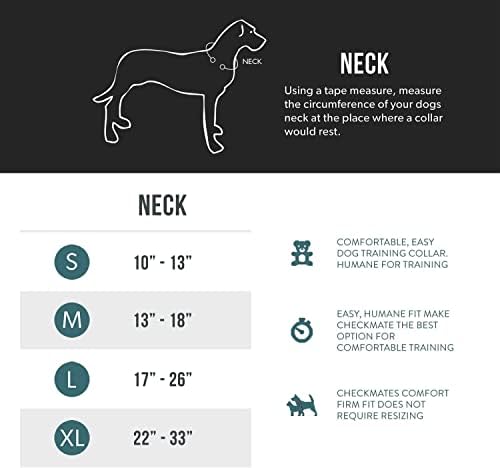 EzyDog Checkmate Martingale Collar for Dogs – Premium Nylon Training Dog Collar for Easy Control with no Choking (Small, Black)