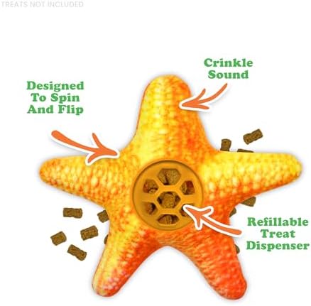 Meowijuana Knock 'n' Nibble Starfish Treat-Dispensing Cat Toy