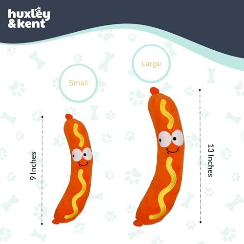 Huxley & Kent Fetchies Plush Dog Toy, Sammy Sausage, Small