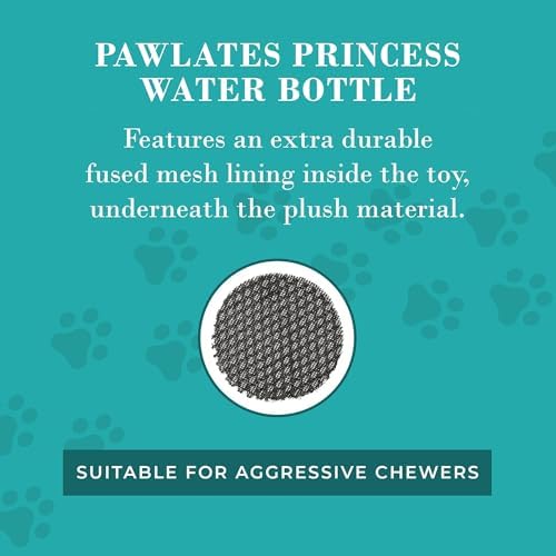 Haute Diggity Dog Pawlates Princess Water Bottle Plush Dog Toy Funny Parody