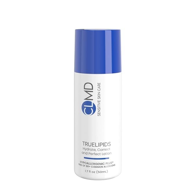 TrueLipids CLMD Hydrate, Correct & Perfect Lotion – Unscented Lightweight Daily Moisturizer for Sensitive Skin – Restores Skin Barrier, Provides Long-Lasting Hydration, Reduces Fine Lines – 1.7 fl oz