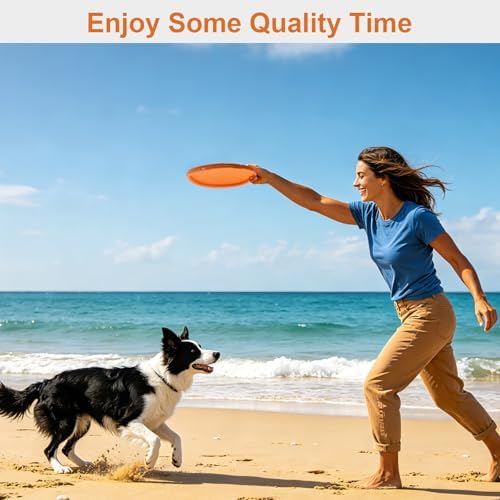 2 Pack Dog Flying Discs for Medium Large Breeds