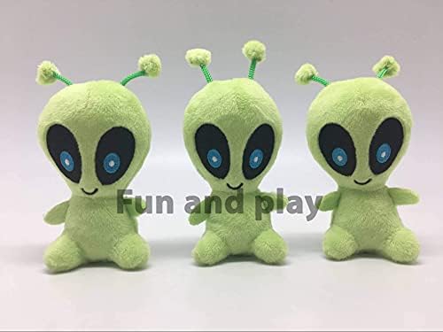 MODERN WAVE - Interactive Squeaky Plush Hide and Seek Squirrel Type Puzzle Toy for Dogs, Small Size (Spaceship and Aliens)