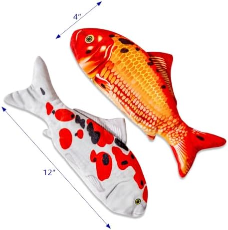 Pet Fit For Life Floppy Fish Cat Toy with Catnip - Multicolor, 2 Count