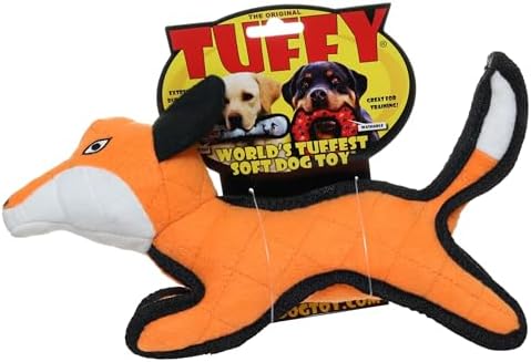 TUFFY® - Original : Fox Dog Toy : Ultra Durable Plush Dog Toy with Multiple Layers & Reinforced Seams, Washable and Floats, Original Construction