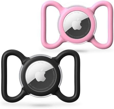 Waterproof AirTag Holder for Dog Collar, Soft Slide-On Dog AirTag Holder | Full-Body Protection, No-Dangle Fit, Ultra-Durable, Lightweight, Tool-Free Installation, Clear Cover, Fits Dog & Cat Collars