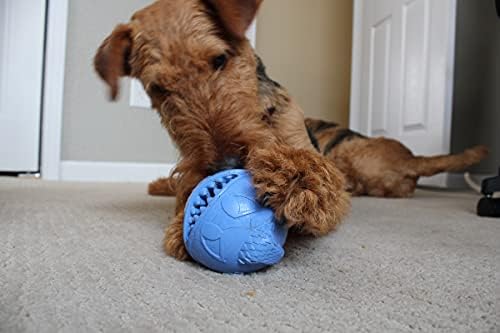 Jolly Pets Monster Ball Bouncing Treat Dog Toy, 3.5 in, Blue