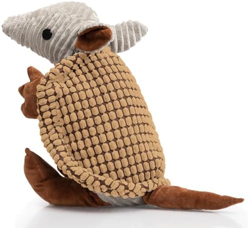 Hollypet Armadillo Squeaky Dog Toys for Medium Large Dogs, 10"