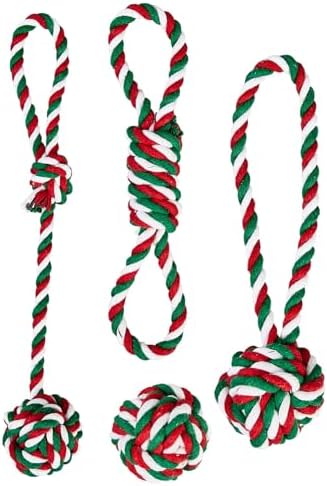 Dog Rope Toy,Dog Toys 4 Pack for Fun and Teeth Cleaning Dog Rope Toys for Medium to Small Dogs