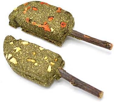 Oxbow Timothy Hay Popsicle, Rabbit Toy & Guinea Pig Chew Toy, Apple Carrot