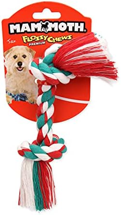 Mammoth Pet Products Flossy Chews Cottonblend Color Rope Bone, Small 9-Inch, multicolored (20002V)
