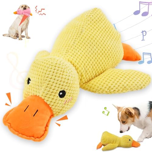 Plush Squeaky Dog Toy for Aggressive Chewers, Interactive Toy for Anxiety