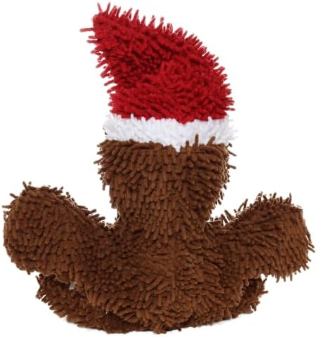 MIGHTY Tuffy Microfiber Medium Ball: Gingerbread Man Plush Dog Toy