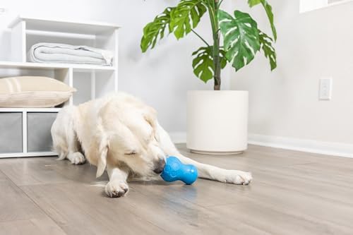 Chuckit! Tumble Teez Dog Treat Puzzle Toy, Large, Blue – Interactive Tumble‑Shaped Treat & Chew Puzzle Pod for Dogs 60–100 lb – Durable Rubber Fetch Toy with Interior Treat Chamber – Pack of 1