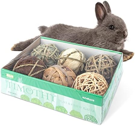 andwe Small Animals Play Activity Balls Rolling Chew Toys(Pack of 6)