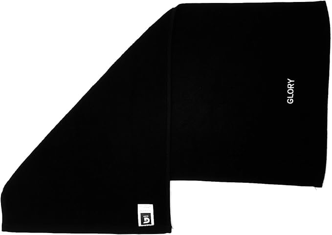 Glory Gym Towel - 100% Organic Cotton - Soft and Absorbent for Gym, Yoga, spa Dimensions (29.52 X 13.78 inch) 570 GSM (Black)