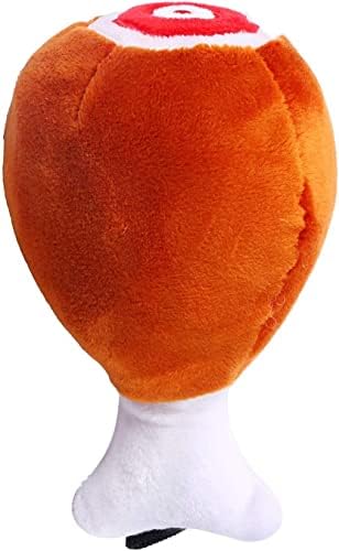Chicken Leg Plush Pet Toy Puppy Dog Cat Squeak Chewing Interactive Toy Pet Training Supplies Molar Interactive Play Scratch Squeaky Chew Toy for Pets