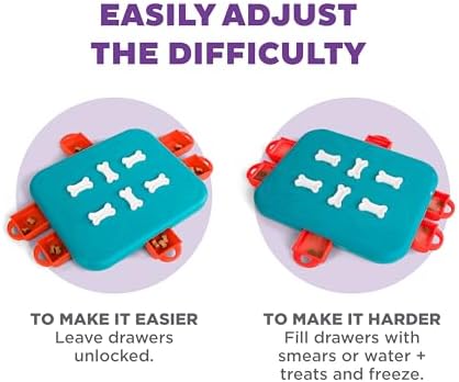 Outward Hound Nina Ottosson Dog Casino Dog Toy Treat Puzzle, 14" | Level 3 Advanced, 6 Hidden Treat Compartments, Holds 1-1/2 Cups, Wet or Dry Food, Interactive Enrichment, Dogs & Puppies