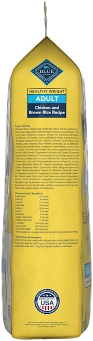 Blue Buffalo Life Protection Formula Healthy Weight Chicken Dog Food, 30 lb | Real Chicken #1 Ingredient, Promotes Lean Muscles & Weight Control, Supports Immunity with Antioxidant-Rich LifeSource Bits
