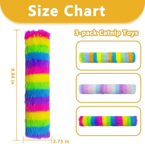 3 Pack Catnip Toys,Soft and Durable Cat Pillows Toys, Funny cat Toy
