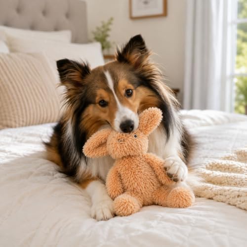 SPOT Cuddle Bunnies Dog Toy - Soft, Plush Fabric Dog Toy with Squeaker, Perfect for Cuddling, Great for Dogs and Puppies of All Ages, Medium to Large Breeds - 13" Rabbit, Assorted Colors