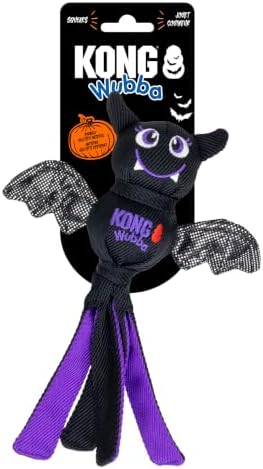 KONG Halloween Wubba Bat Small 2 Pack – Durable Interactive Tug & Toss Dog Toy