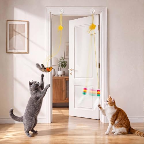 20 Pcs Interactive Cat Toys for Indoor Cats, Rechargeable Kitten Toys